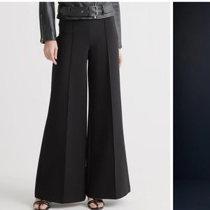 Quince Ultra-Stretch Ponte Super Wide Leg Pants Ripley Rader S black
